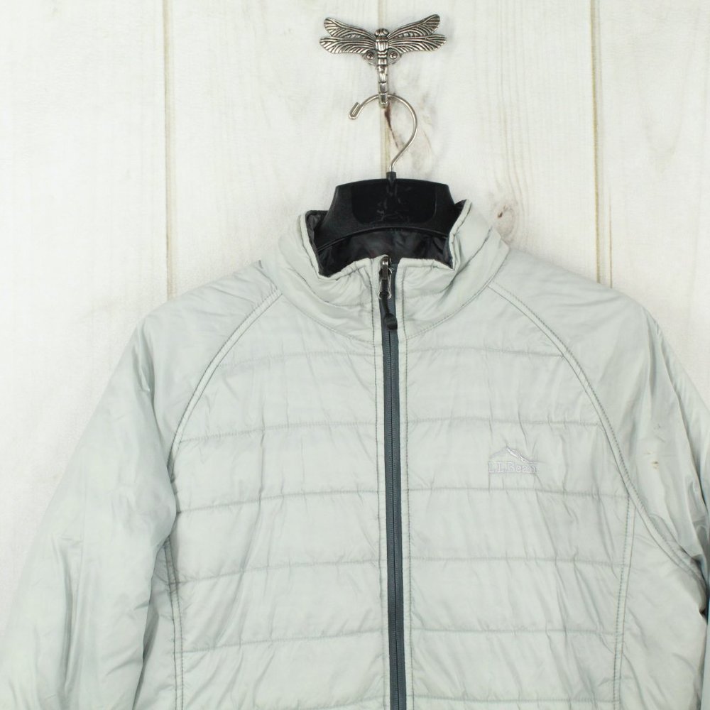 LL Bean Gray Weather Challenge Full-Zip Primaloft Insulated Jacket Size M R - Picture 3 of 12